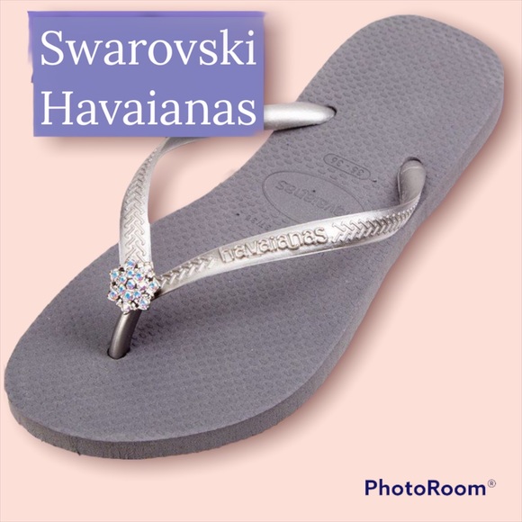 Havaianas Shoes - NWT Havaianas Women's Slim Crystal Poem Swarovski Flip Flop